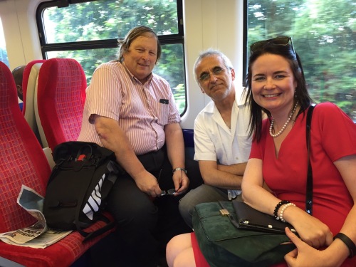 Councillors Guy Lambert, Tony Louki and Sam Christie on the 10.44 Hounslow Loop from Chiswick to London Waterloo for our TfL meet