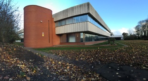 Hounslow Civic Centre from Lampton Park